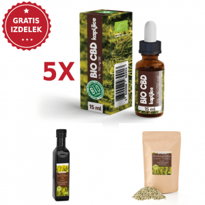 paket CBD - olje, kapljice in caj
