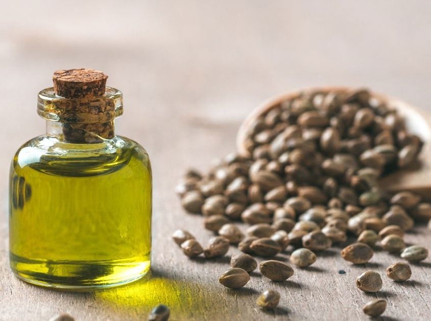 konopljino olje eko bio semena pluta
